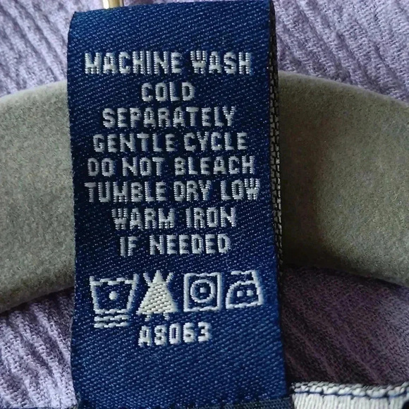 Christopher and Banks crinkle cotton 3/4 length sleeve crochet trim top L - Picture 7 of 7